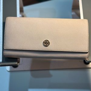 Pink Tory Burch Open Flap Wallet